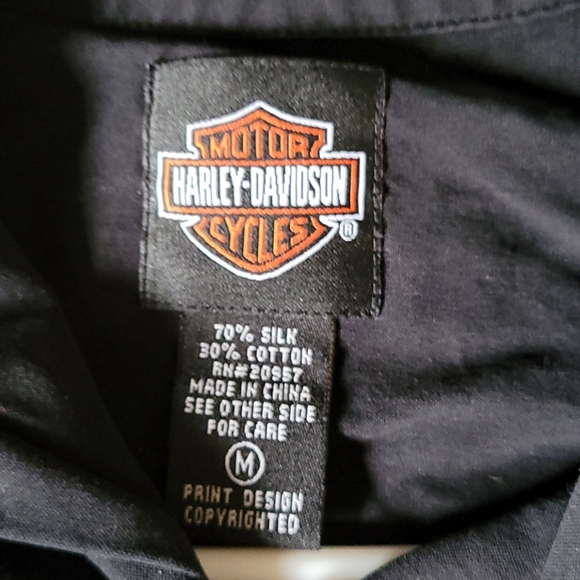 Harley-Davidson 70% Silk Embroidered shirt - Picture 6 of 8